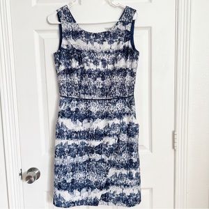 Katherine Kelly | Blue/White Wrap Dress